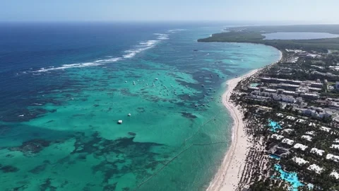 Punta Cana Skyline In Bavaro In Punta Cana Dominican Republic. Video stock 341898149