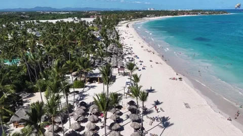 Punta Cana Skyline In Bavaro In Punta Cana Dominican Republic. Stock-Footage 341898606