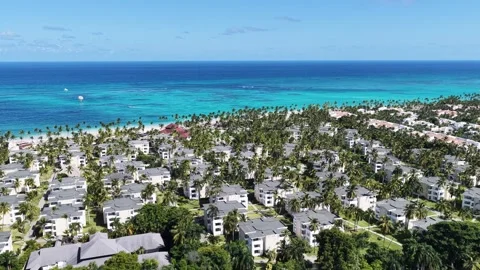 Punta Cana Skyline In Bavaro In Punta Cana Dominican Republic. Stock-Footage 341899355