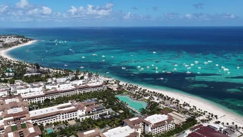 Punta Cana Skyline In Bavaro In Punta Cana Dominican Republic. Stock-Footage 341899615