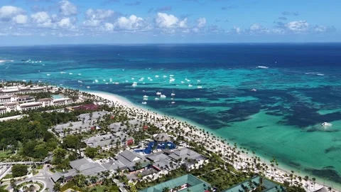 Punta Cana Skyline In Bavaro In Punta Cana Dominican Republic. Stock-Footage 341899845