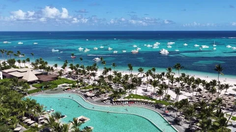 Punta Cana Skyline In Bavaro In Punta Cana Dominican Republic. Video stock 341900271