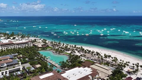 Punta Cana Skyline In Bavaro In Punta Cana Dominican Republic. Stock-Footage 341900323