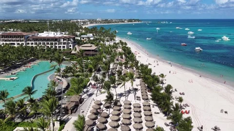 Punta Cana Skyline In Bavaro In Punta Cana Dominican Republic. Stock-Footage 341900697
