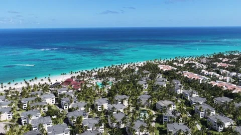 Punta Cana Skyline In Bavaro In Punta Cana Dominican Republic. Stock-Footage 341900906