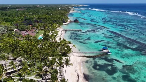 Punta Cana Skyline At Punta Cana In La Altagracia Dominican Republic. Caribbean Video stock 331179458