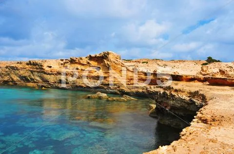 Punta de sa pedrera coast in formentera, balearic islands, spain Stock Photos