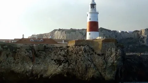 Punta Europa lighthouse Stock Footage 116087133