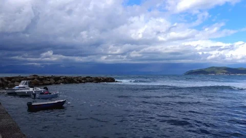 PUNTA LICOSA TIME ELAPSE coast of cilento, salerno - italy Stock Footage 103635948