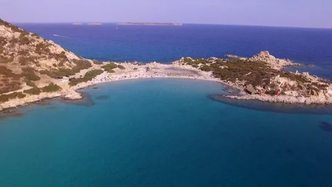 Punta Molentis beach in Sardinia.  Stock Footage 82615275
