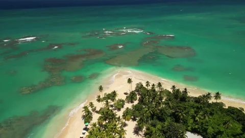 Punta-popy-beach-aerial-drone-4k-turquoise-water-and-sand-07 Vídeos de archivo 317255752
