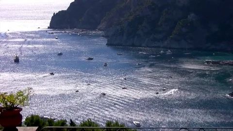 Punta Ventroso in the southern coast of Capri Island. Stock Footage 110946290