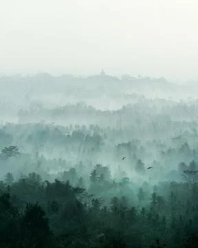 Punthuk Setumbu, Magelang, Central Java, Indonesia Stock Photos