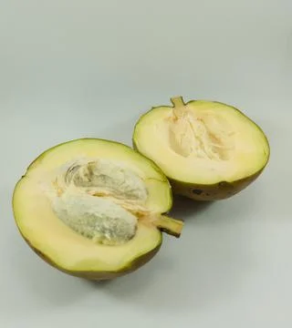 Punti fruit which is split in two parts Stock Photos