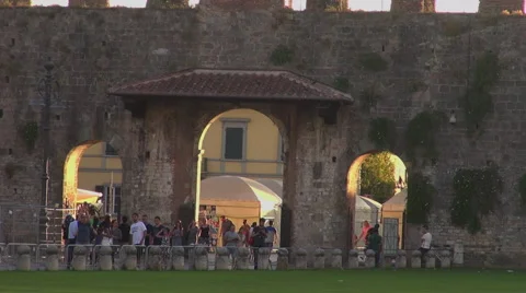Puorta Nuova at sunset in Pisa Stock Footage 67585235