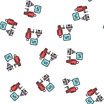 Pupil answer vector seamless pattern Stock Illustration