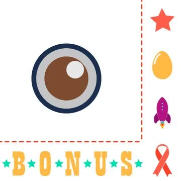 Pupil computer symbol Stock Illustration