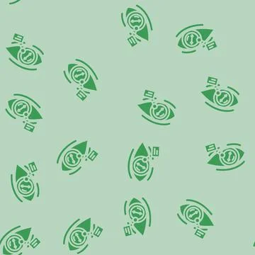 Pupil dilation optometry vision eye glyph vector seamless pattern Stock Illustration