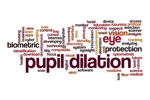 Pupil dilation word cloud concept Stock Illustration