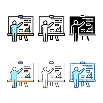 Pupil presentation forms color icon vector Stock Illustration
