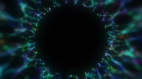 The pupil of the space system narrows and opens. Cosmic changes. Seamless loop. Stock Footage 135725982