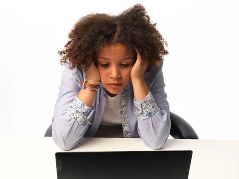 Pupil studies on the computer Fotos de archivo