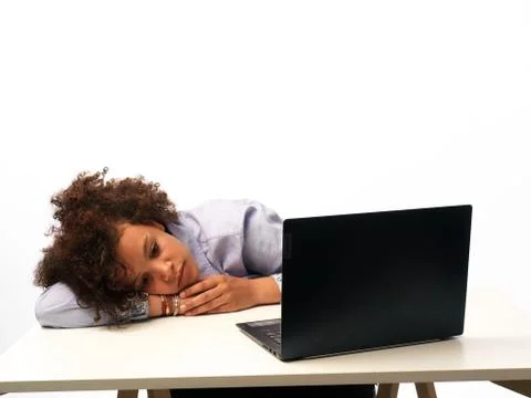 Pupil studies on the computer Fotos de archivo