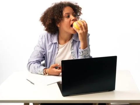 Pupil studies on the computer Stock Photos