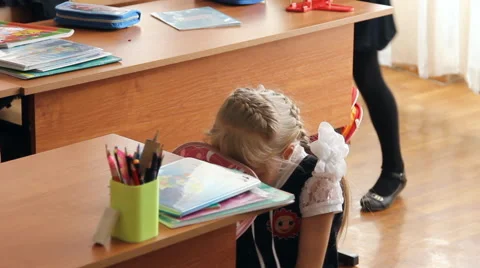Pupils at the school sitting in class Stock Footage 62637026