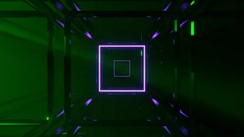 Puple and Green Neon Abstract Strobe Fantasy Corridor Background VJ Loop in  Stock Footage 309683678