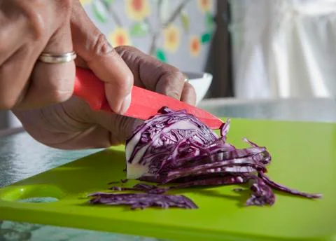 Puple cabbage sliced 写真素材