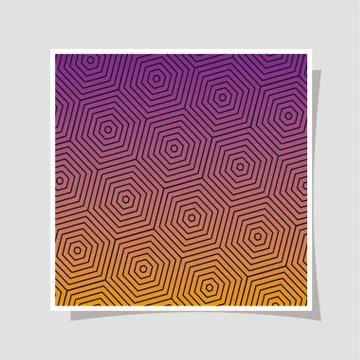Puple orange gradient and pattern background frame vector design Illustrazione stock