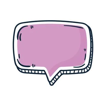 Puple speech bubble Stock Illustration
