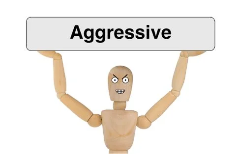 Puppet with aggressive face Stock Illustration