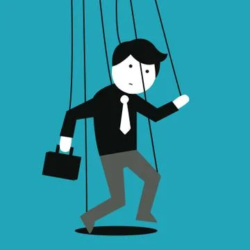Puppet businessman Stock Illustration