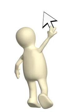 Puppet with a cursor Stock Illustration