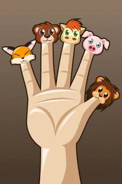 Puppet fingers Stock Illustration