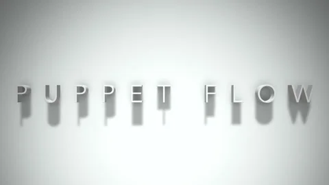 Puppet flow 3D title animation with shadows on a white background Stock Footage 297389464