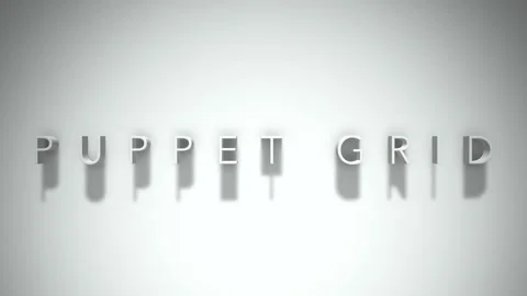 Puppet grid 3D title animation with shadows on a white background Stock Footage 297389469