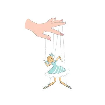 A puppet in the hand Illustrazione stock