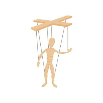 Puppet icon in cartoon style Illustrazione stock