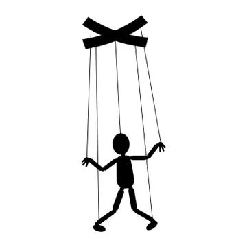 Puppet icon. The concept of management, manipulation. Vector illustration. Stock Illustration