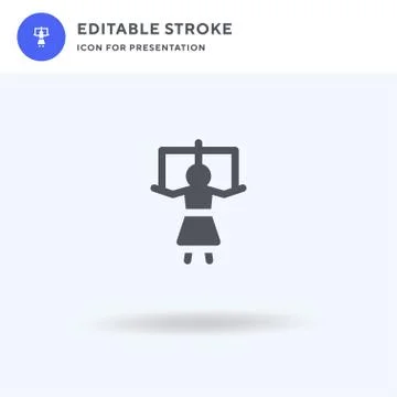 Puppet icon vector, filled flat sign, solid pictogram isolated on white, logo Illustrazione stock