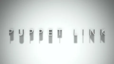 Puppet link 3D title animation with shadows on a white background 스톡 동영상 297389474