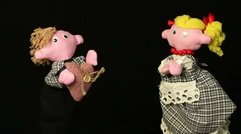 Puppet love Stock Footage 21296893