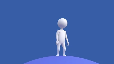 Puppet man looking around 2 Stock Footage 234895336