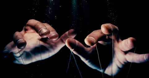 Puppet Master controlling and manipulating you Stock Footage 95546548