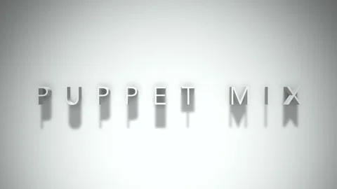Puppet mix 3D title animation with shadows on a white background Stock Footage 297389482