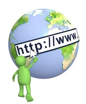 Puppet with a mouse cursor Stock Photos