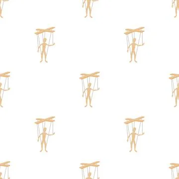 Puppet pattern seamless vector Stock Illustration